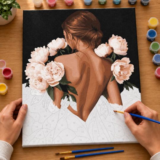 Paint by Numbers In the Embrace of Peonies Picture 40x50 cm, photo 6