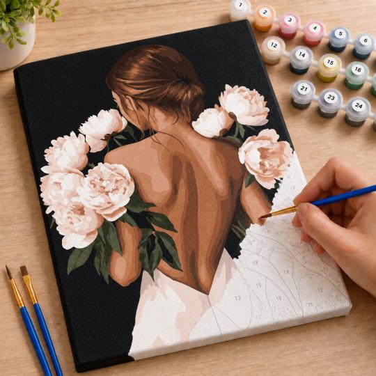 Paint by Numbers In the Embrace of Peonies Picture 40x50 cm, photo 7