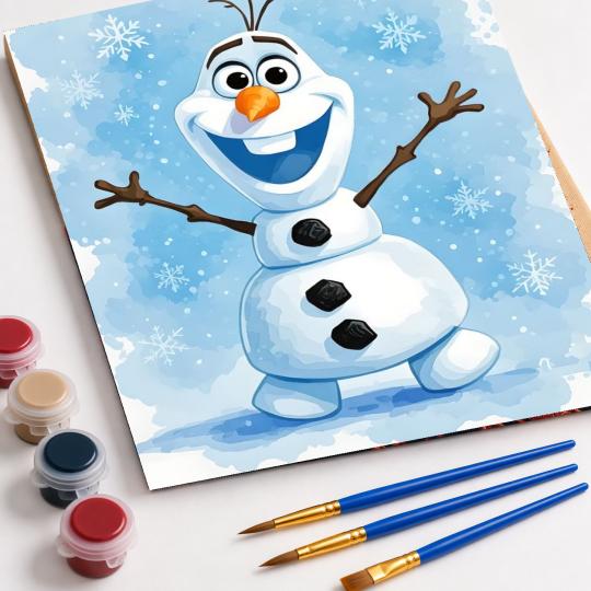 Paint by Numbers Frozen Olaf Picture 40x50 cm, photo 4