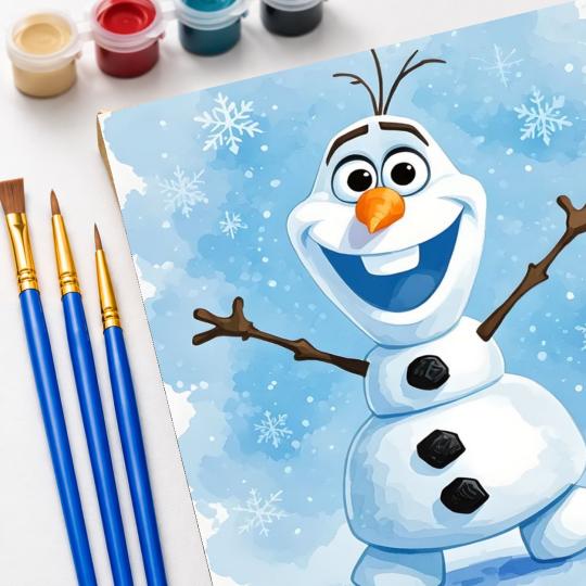 Paint by Numbers Frozen Olaf Picture 40x50 cm, photo 5