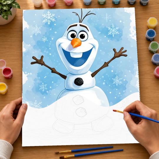 Paint by Numbers Frozen Olaf Picture 40x50 cm, photo 6