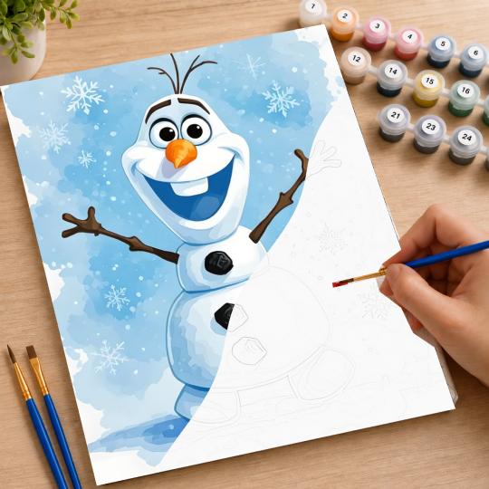 Paint by Numbers Frozen Olaf Picture 40x50 cm, photo 7