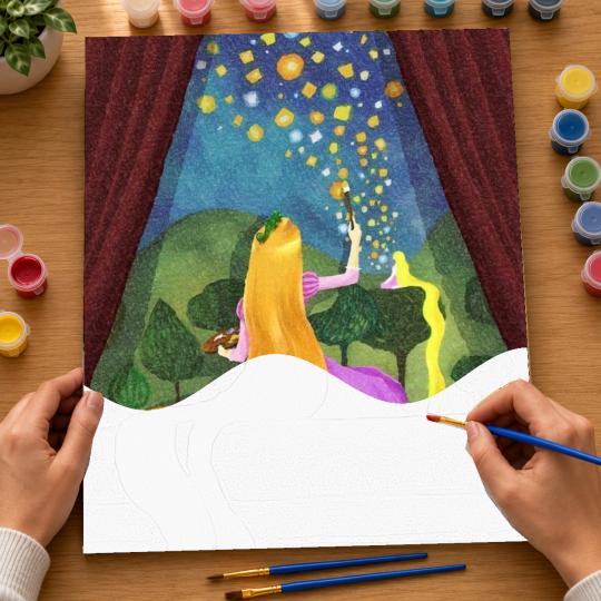 Paint by Numbers Tangled Rapunzel Picture 40x50 cm, photo 6