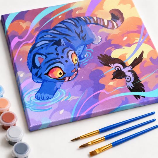 Paint by Numbers K-Pop Demon Hunters Derpy Tiger Picture 50x40 cm, photo 4