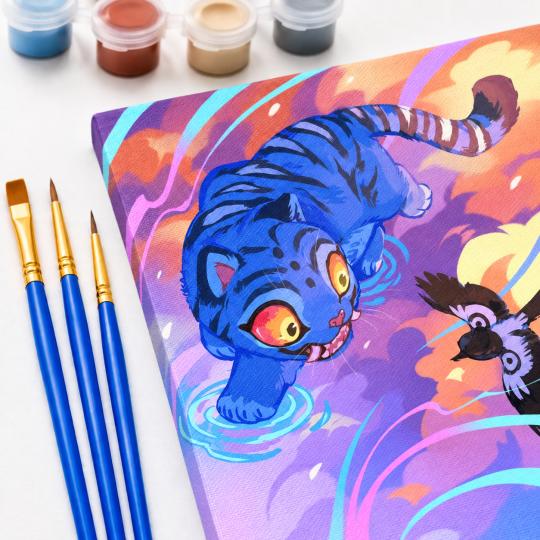 Paint by Numbers K-Pop Demon Hunters Derpy Tiger Picture 50x40 cm, photo 5