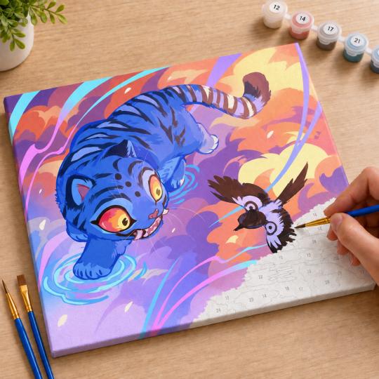 Paint by Numbers K-Pop Demon Hunters Derpy Tiger Picture 50x40 cm, photo 7