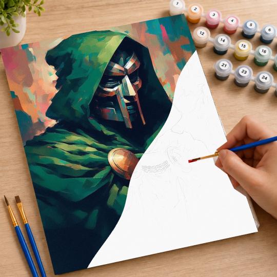 Paint by Numbers Marvel Dr. Doom Picture 40x50 cm, photo 7