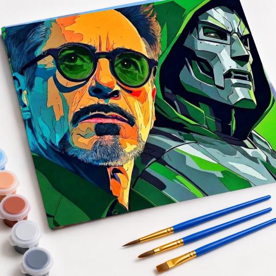Paint by Numbers Marvel Robert Downey Jr. Picture 50x40 cm, photo 4