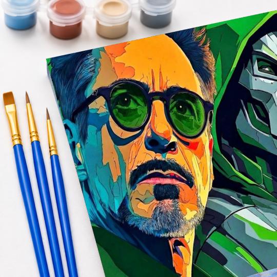 Paint by Numbers Marvel Robert Downey Jr. Picture 50x40 cm, photo 5