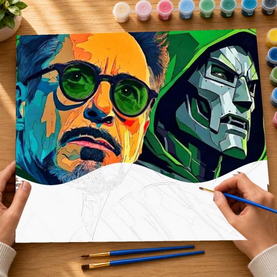 Paint by Numbers Marvel Robert Downey Jr. Picture 50x40 cm, photo 6
