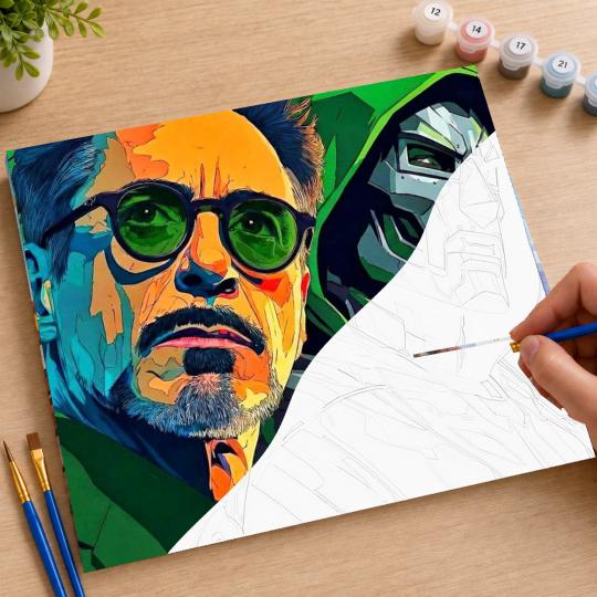 Paint by Numbers Marvel Robert Downey Jr. Picture 50x40 cm, photo 7