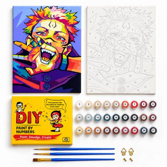 Paint by Numbers Jujutsu Kaisen Sukuna Picture 40x50 cm, photo 2