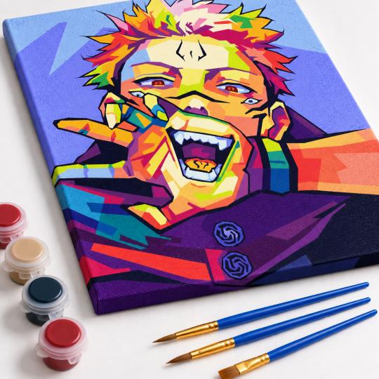 Paint by Numbers Jujutsu Kaisen Sukuna Picture 40x50 cm, photo 4