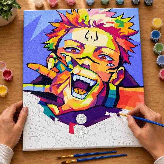 Paint by Numbers Jujutsu Kaisen Sukuna Picture 40x50 cm, photo 6