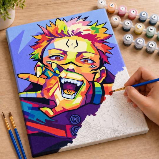 Paint by Numbers Jujutsu Kaisen Sukuna Picture 40x50 cm, photo 7