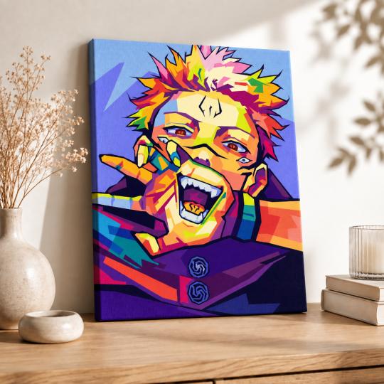 Paint by Numbers Jujutsu Kaisen Sukuna Picture 40x50 cm, photo 8