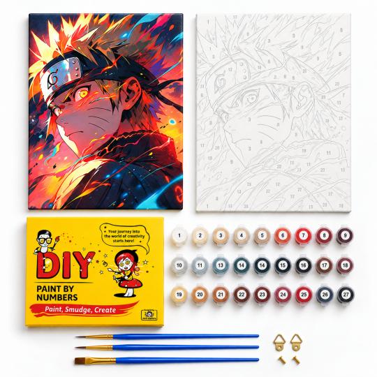 Paint by Numbers Naruto in Flames Picture 40x50 cm, photo 2