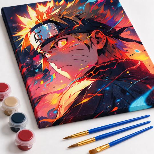 Paint by Numbers Naruto in Flames Picture 40x50 cm, photo 4
