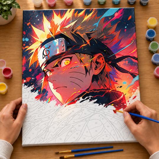 Paint by Numbers Naruto in Flames Picture 40x50 cm, photo 6