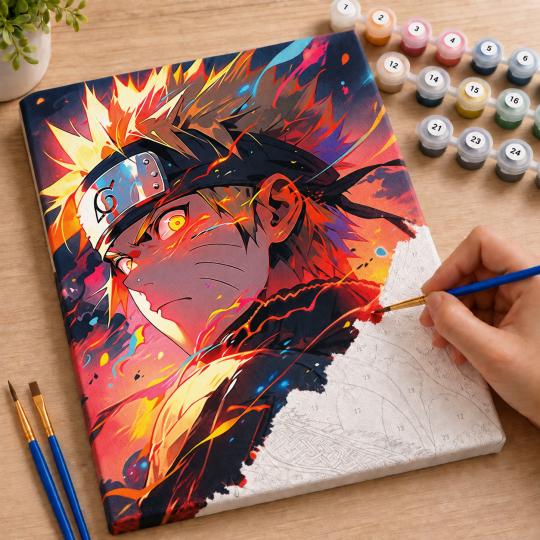 Paint by Numbers Naruto in Flames Picture 40x50 cm, photo 7