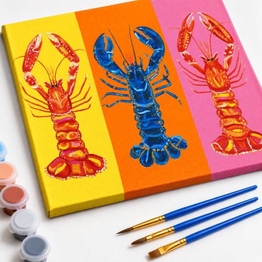 Paint by Numbers Colourful Lobsters Picture 50x40 cm, photo 4