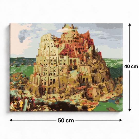 Paint by Numbers Tower of Babel PIETER BRUEGEL Picture 50x40 cm, photo 3