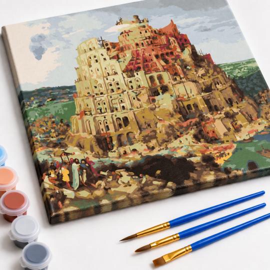 Paint by Numbers Tower of Babel PIETER BRUEGEL Picture 50x40 cm, photo 4