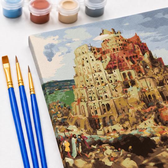 Paint by Numbers Tower of Babel PIETER BRUEGEL Picture 50x40 cm, photo 5