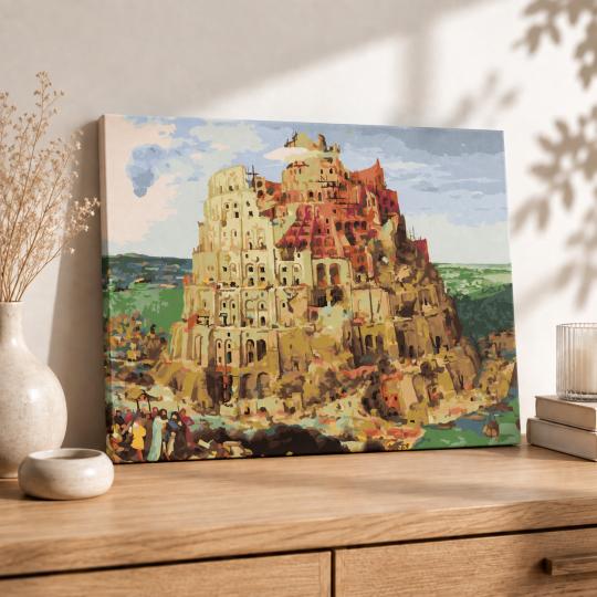 Paint by Numbers Tower of Babel PIETER BRUEGEL Picture 50x40 cm, photo 8
