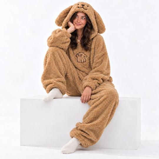Pluszowe Onesie Teddy Piesek kigurumi dla dorosłych, zdjęcie 2