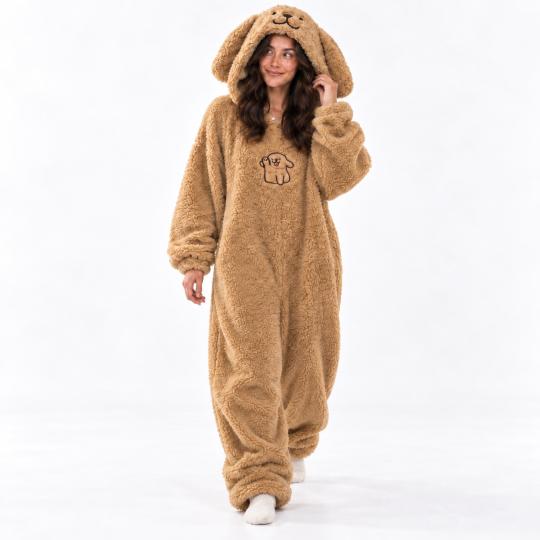 Pluszowe Onesie Teddy Piesek kigurumi dla dorosłych, zdjęcie 3