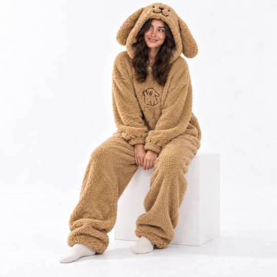 Pluszowe Onesie Teddy Piesek kigurumi dla dorosłych, zdjęcie 10