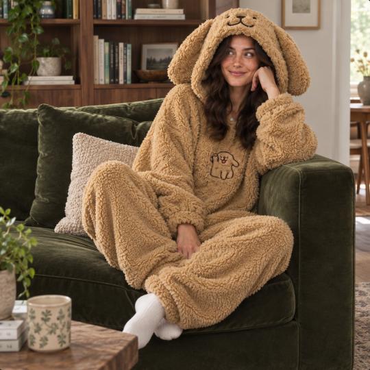 Pluszowe Onesie Teddy Piesek kigurumi dla dorosłych, zdjęcie 13