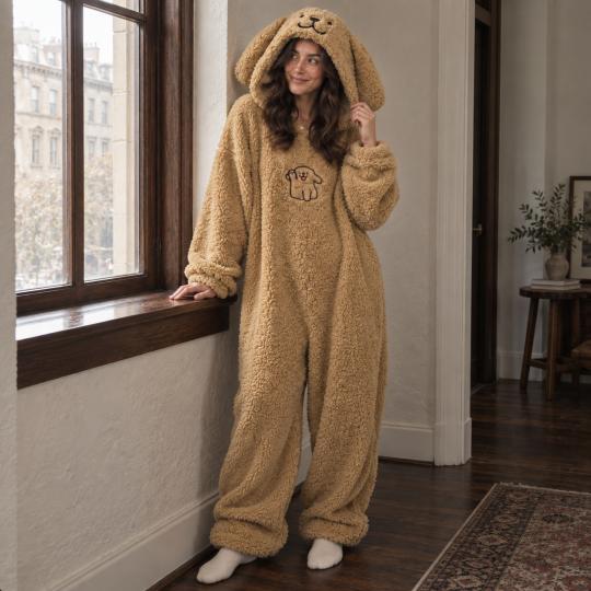 Pluszowe Onesie Teddy Piesek kigurumi dla dorosłych, zdjęcie 12