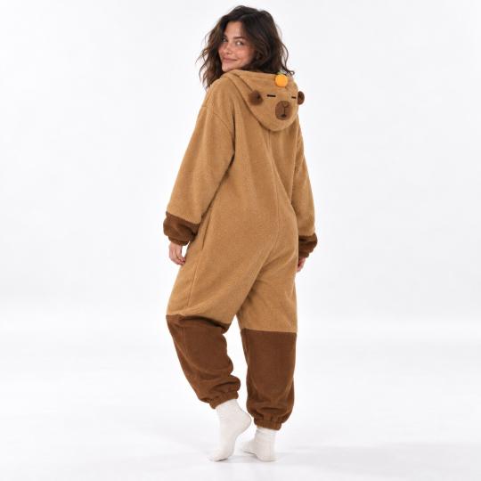 Pluszowe Onesie Teddy Kapibara kigurumi dla dorosłych, zdjęcie 4