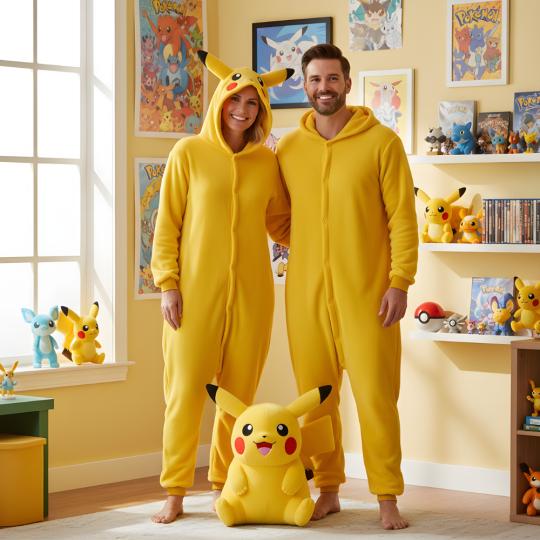 Piżama Onesie Kigurumi Kostium Przebranie Pokemon Pikachu, zdjęcie 2