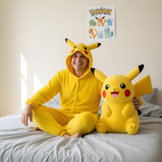 Piżama Onesie Kigurumi Kostium Przebranie Pokemon Pikachu, zdjęcie 6