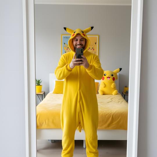 Piżama Onesie Kigurumi Kostium Przebranie Pokemon Pikachu, zdjęcie 7