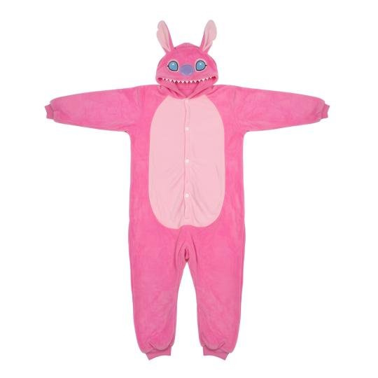 Piżama Onesie Kigurumi Kostium Przebranie Różowy Stitch, zdjęcie 4