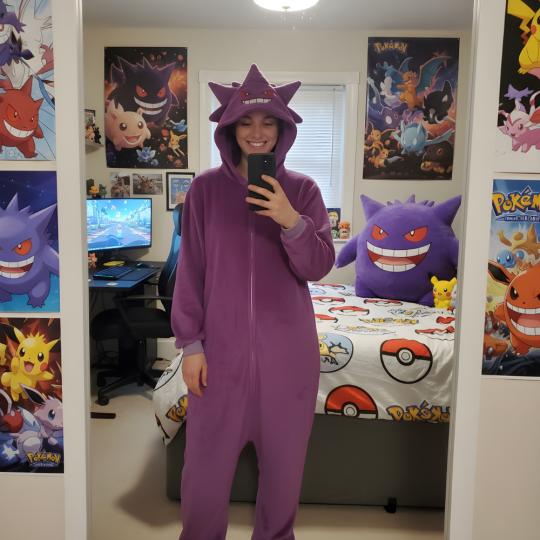 Piżama Onesie Kigurumi Przebranie Pokemon Gengar, zdjęcie 5
