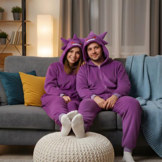 Piżama Onesie Kigurumi Przebranie Pokemon Gengar, zdjęcie 7