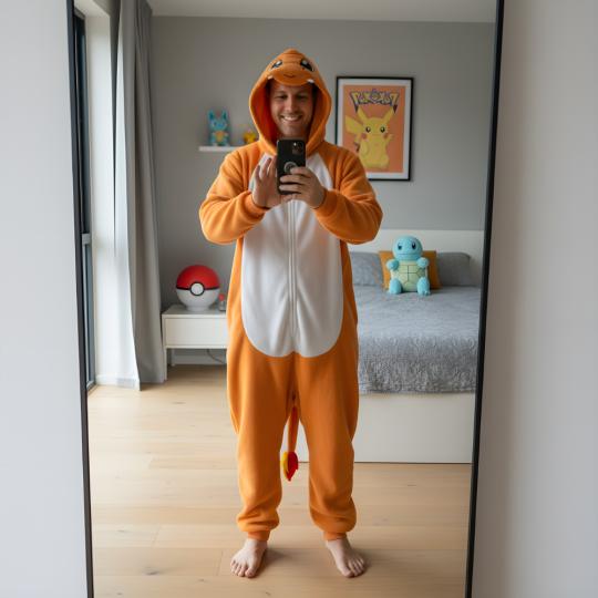 Piżama Onesie Kigurumi Kostium Przebranie Pokemon Charmander, zdjęcie 5