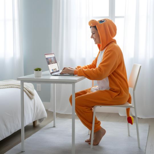 Piżama Onesie Kigurumi Kostium Przebranie Pokemon Charmander, zdjęcie 6