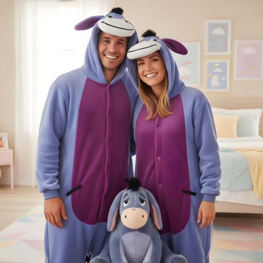 Piżama Onesie Kigurumi Kostium Przebranie Kłapołuchy Osiołek, zdjęcie 3