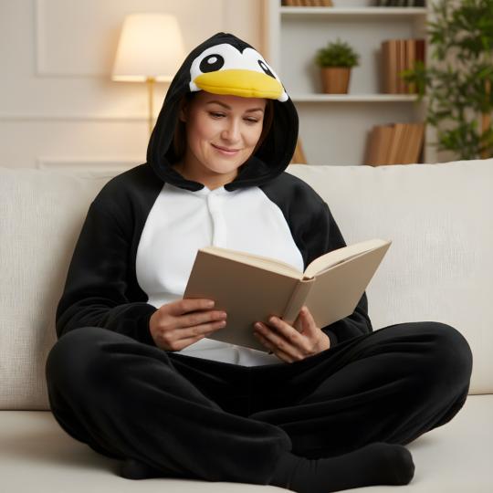 Piżama Onesie Kigurumi Kostium Przebranie Pingwin, zdjęcie 3