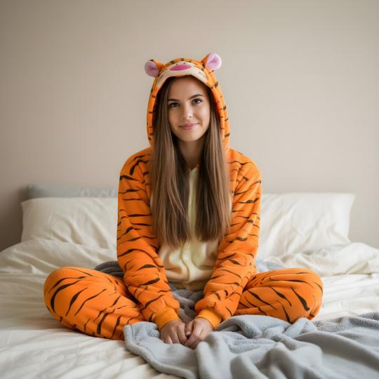 Piżama Onesie Kigurumi Kostium Przebranie Tygrys, zdjęcie 3