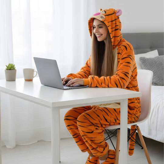 Piżama Onesie Kigurumi Kostium Przebranie Tygrys, zdjęcie 5