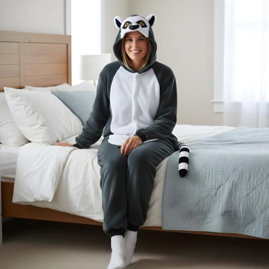 Piżama Onesie Kigurumi Kostium Przebranie Lemur, zdjęcie 7
