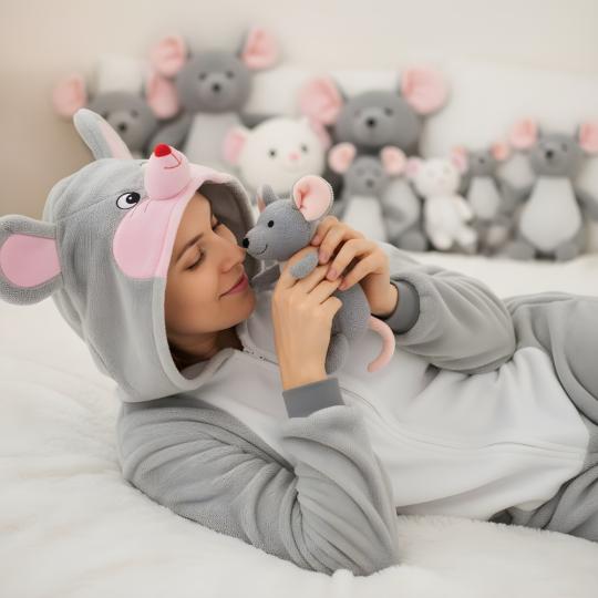 Piżama Onesie Kigurumi Kostium Przebranie Myszka Mickey, zdjęcie 3