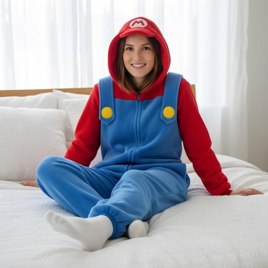Piżama Onesie Kigurumi Kostium Przebranie Super Mario, zdjęcie 5